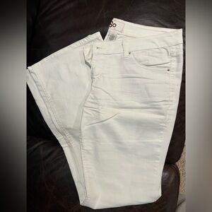 SO Women's White Boot Cut Jeans